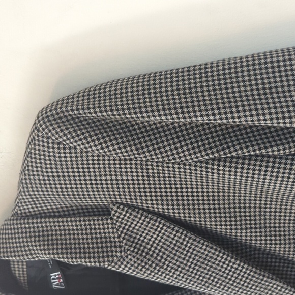 Zara Double Oversized Breasted Checkered Blazer XS - Picture 8 of 16